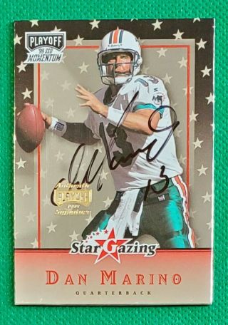 Dan Marino 1999 Playoff Momentum SSD Star Gazing SG2 Auto on card Autograph 2