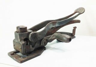 Vtg Antique The Stanley 3 In 1 Strapping Banding Tool Tensioner Cast Iron