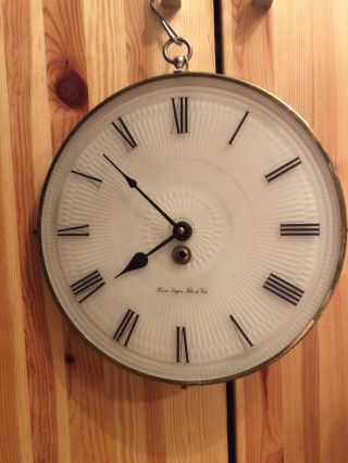 Vintage 8 - Day Hallmark Henri Lagin Fils Et Cie Wall Clock.  12.  5” Glass Dial,  Run