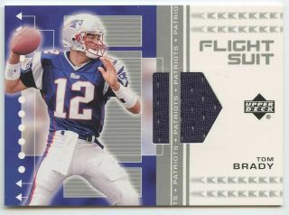 Tom Brady 2002 Ud Upper Deck Flight Suit England Patriots Game - Worn Jersey