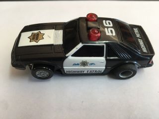 Tomy AFX Aurora Slot Car Ford Mustang Highway Patrol,  Fox Body.  56 2
