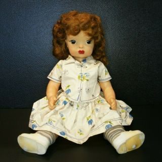 Vintage Terri Lee 16 " Auburn Doll With Untagged Clothing; Cinderella Sz 2 Shoes