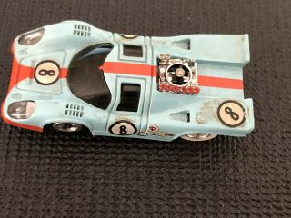 Vintage Ho Tyco Pro Slot Car Porsche 917 Gulf Lighted Not
