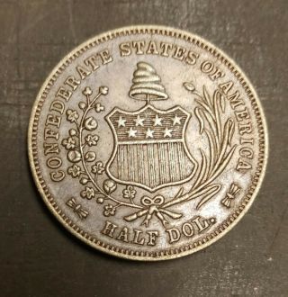 1861 Confederate Half Dollar, .  Restrike But Not A 1879 Scott Striking