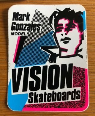 Rare Vintage Vision Skateboards Mark Gonzales Model Sticker 80 