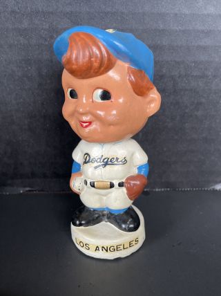 Vintage Los Angeles Dodgers Baseball Player Batter Bobblehead Nodder 1960 