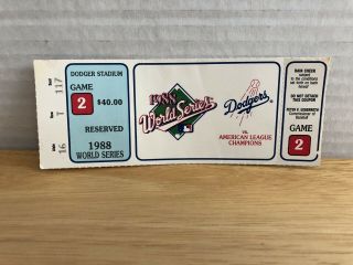 Tommy Lasorda Game Manager 1988 World Series Ticket Stub La Los Angeles Dodgers
