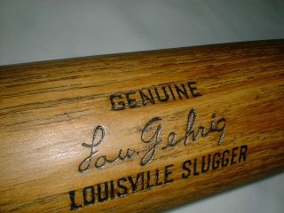 Old Lou Gehrig Bat 35 " Rare Vintage Louisville Slugger 125 York Yankee 1940s