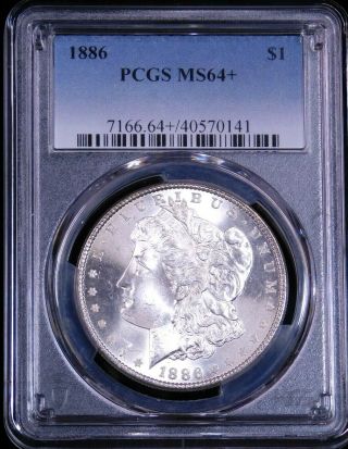 1886 P Morgan Dollar Pcgs Ms64,  Blast White Frosty Luster Pq Looks Ms65 Ge610