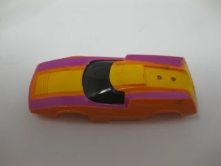 Vintage Aurora Afx Slot Car Body Only 1755 Turbo Turn On In Orange/purple/yellow