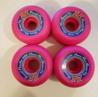Powell Peralta Nos 80’s Rat Bones 59mm 97a Skateboard Wheels Pink Og