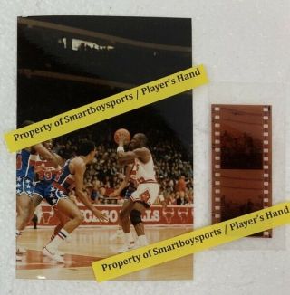 Michael Jordan 1984 Bulls Rookie First Game 35mm Film Negative & Photo