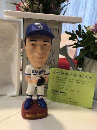 Hideo Nomo Sams Bobblehead Los Angeles Dodgers Rare - W Box Limited /3000