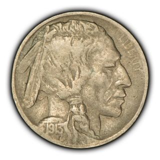 1913 - D Type - 2 5c Indian Head Buffalo Nickel - Vf,  Key Date Coin - Sku - B1025