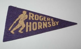 1936 Bf3 Type 1 Baseball Rogers Hornsby St Louis Browns Pin Mini Pennant 2.  5 " X5 "