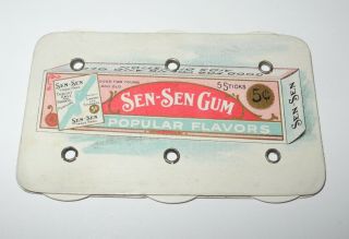 1910 ' s Baseball Game Pocket Scorer Counter Pin Scoring Sen Sen Gum Advertising 2