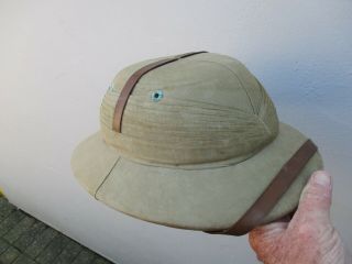 Vintage Pith Topi Helmet Calcutta Bowler Tropical Sun Hat C1920/30s