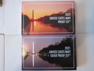 2021s 7 Coin Silver Proof Set (21rh) And 7 Coin Proof Set (21rg)