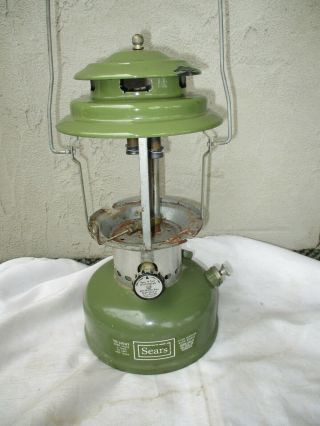 Vintage Sears Roebuck Lantern Avocado Green Model 72325 Dated 6/75