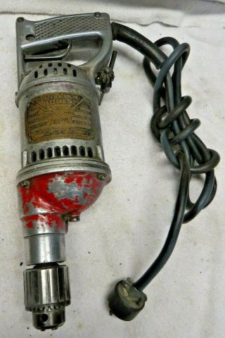 Millers Falls 1/2 " Drive Electric Power Drill Tool Vintage Antique