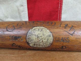 Vintage 1920s Goldsmith Wood Baseball Bat No.  88 Diamond Ball Hickory 33 " Antique