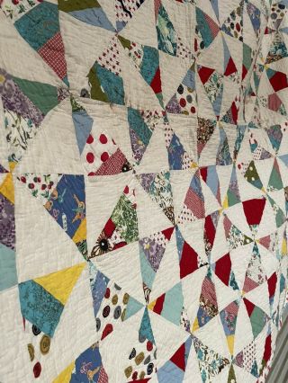Vintage Quilt.  Finished Hand Stitched 69” X 59” Estate 2