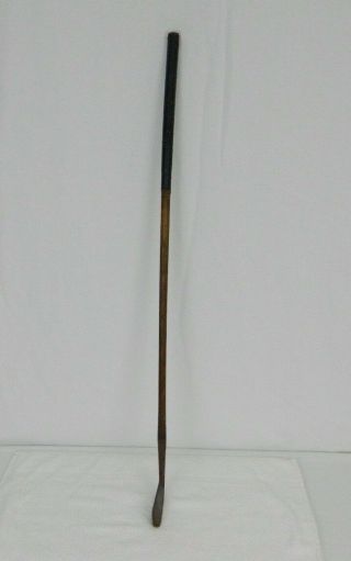 Antique Vintage Wood Hickory Shaft Golf Club Spalding Accurate Putting Cleek