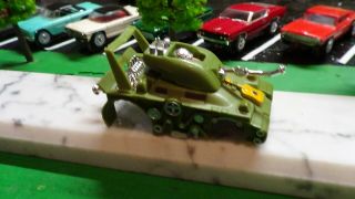 Afx Slot Car Body // Peace Tank / Green 1782 With Crazy Driver