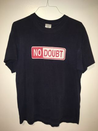 Vintage No Doubt Gwen Stefani 90s Band Shirt Navy Blue Size Xl