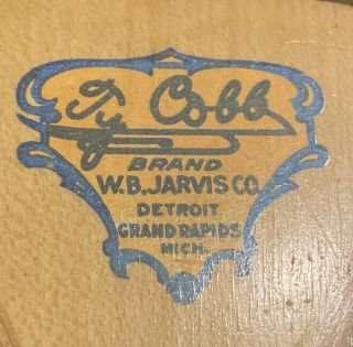 Exceptional 1910’s Ty Cobb Brand Jarvis Detroit Tennis Racket & Bag Sharp Logo,