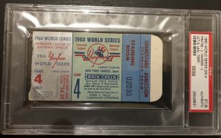 1960 World Series Game 4 Ticket York Yankees Vs.  Pittsburgh Pirates Psa