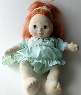 Vintage 1985 My Child Doll By Mattel Red Hair Green/blue Eyes Replaced Dress