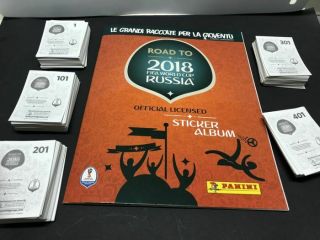 Panini Road To World Cup Russia 2018 Complete Stickers Set,  Empty Album