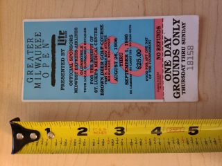 Complete Ticket more than Stub 1996 Greater Milwaukee Open GMO Tiger Woods First 4
