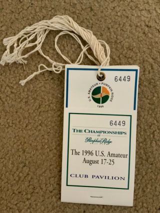 Complete Weekly Set (9 Tickets) Of 1996 U.  S.  Amateur Tickets Tiger Woods