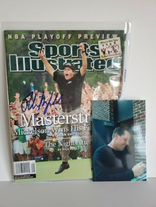 Phil Mickelson Signed Sports Illustrated.  April 19 2004