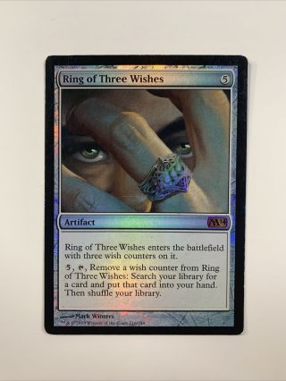 (foil) Ring Of Three Wishes - M14 - Magic The Gathering - Mtg - Mythic