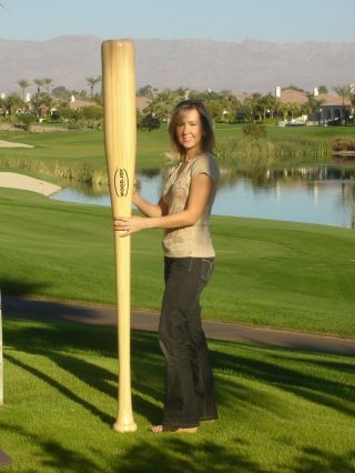 Monster Size Solid Wood Baseball Bats - 74 " Tall