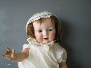 Huge George Borgfeldt Armand Marseille 327 Toddler Bisque Head Doll 22 " Bm95z