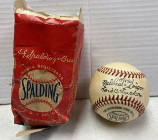 1949 - 51 Spalding Ford Frick Official National League Baseball - With Wrapper