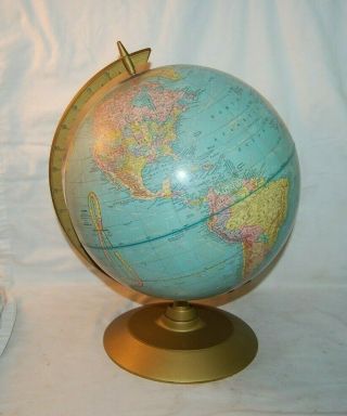 Vintage George F.  Cram Company Imperial 12 " World Globe