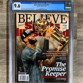 Lebron James 2016 Finals “the Promise Keeper” Cgc 9.  6 Sports Illustrated Rare