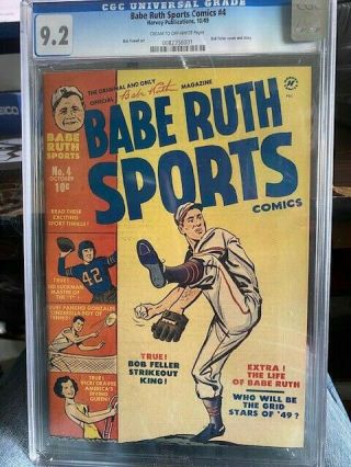 Babe Ruth Sports Comics 4 Cgc 9.  2 (cr - Ow)