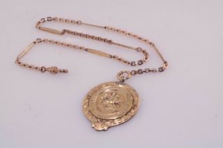 Antique Gold Filled Pocketwatch Watch Chain W Wwi Veterans Fob