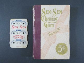 C.  1910 Sen Sen Gum Advertising Baseball Scorer And Ad Box