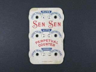 c.  1910 Sen Sen Gum Advertising Baseball Scorer and Ad Box 2