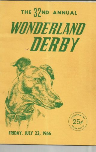 Racing Greyhound dog programs 12 Wonderland Derby ' s 1960 - 1970 package 3