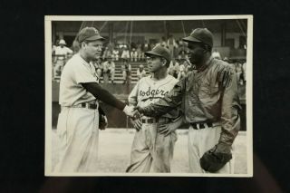 1948 Jackie Robinson & Pee - Wee Reese Brooklyn Dodgers Spring Camp Photograph