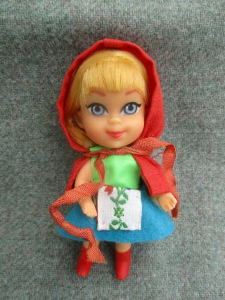 Vintage 1960s 1965 Mattel Liddle Kiddles Little Red Riding Hood Storybook Doll