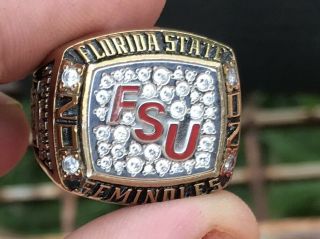 2002 Florida State Seminoles Gator Bowl Champions Championship Players Ring